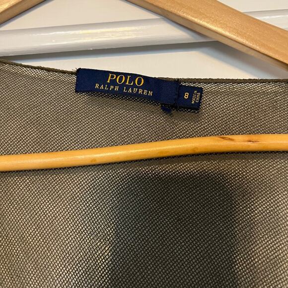 Polo Ralph Lauren Green Cover Up Sheer Maxi Viscose - Picture 2 of 8